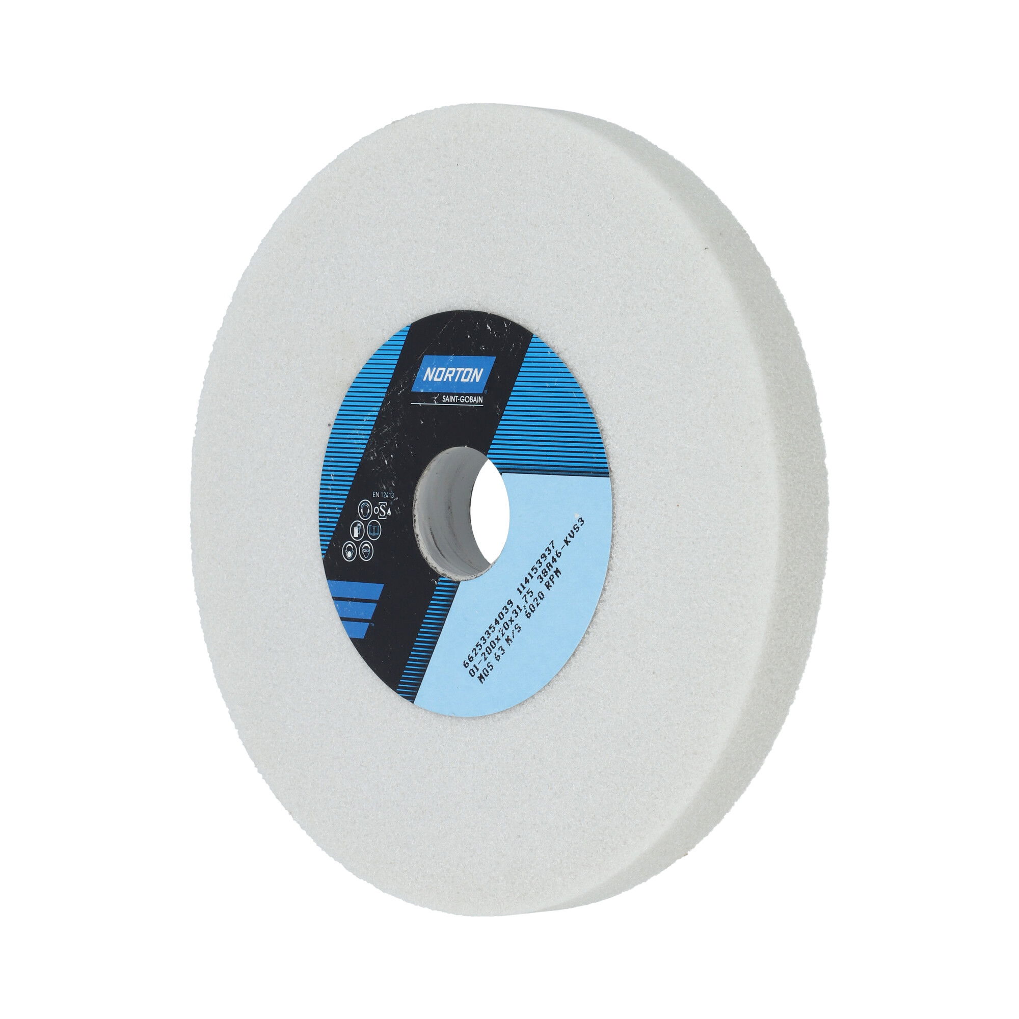 Norton Egyenes köszörűkorong Ø200x20x31,75 mm 38A 46 K VS3, 6 db/csomag termék fő termékképe