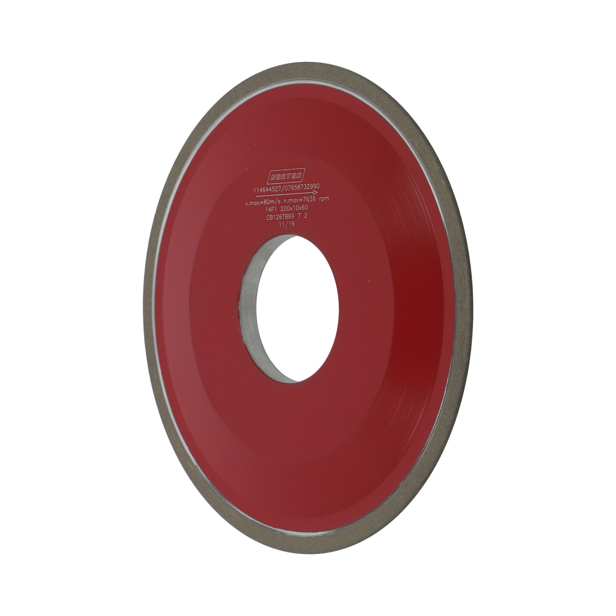Norton CBN köszörűkorong Ø200x2x7 mm CBN126 T B99 termék fő termékképe