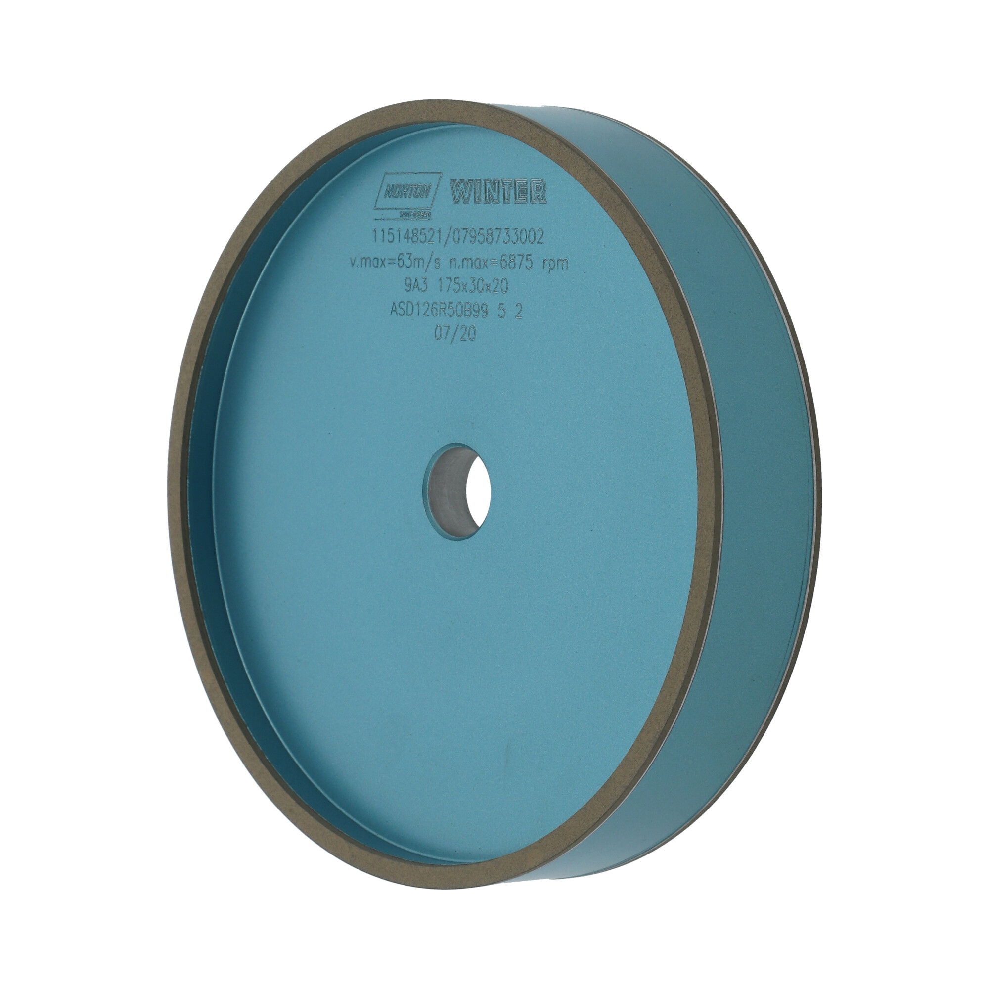 Norton Gyémánt köszörűkorong Ø175x5x2 mm ASD64 R50 B99 termék fő termékképe