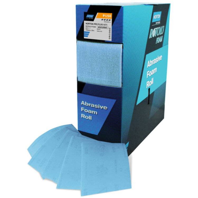 Norton Rotolo Foam Pro Plus A975 csiszolótekercs 115mmx25m P150, 2 db/csomag termék fő termékképe