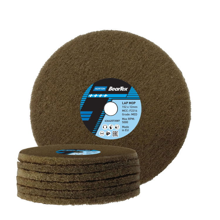 Norton Beartex furatos tisztítótárcsa Ø150x12 mm Very fine, 5 db/csomag termék fő termékképe