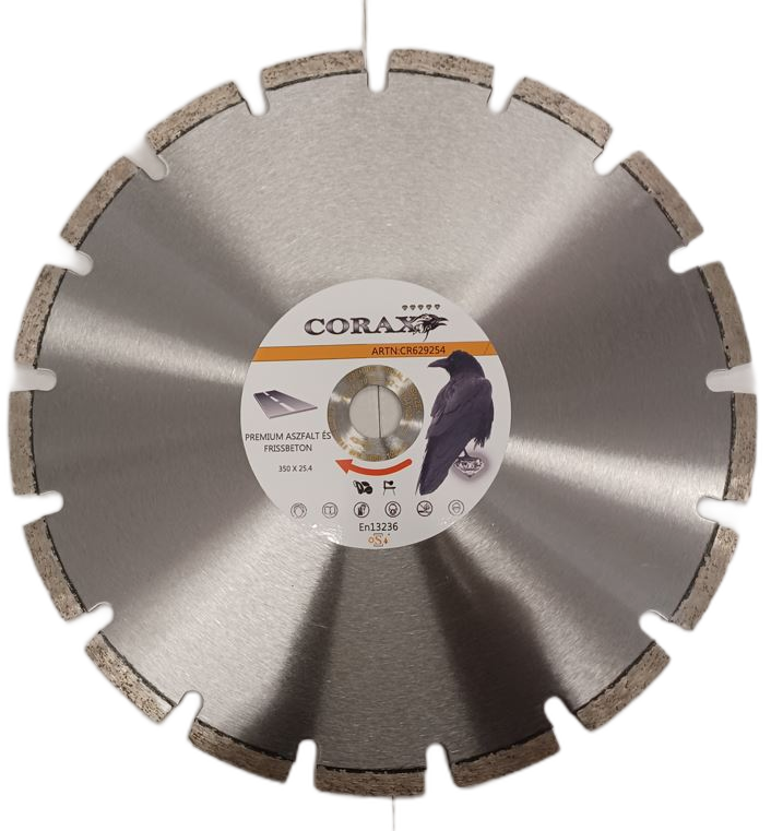 Corax Standard aszfalt és frissbeton gyémánt vágókorong Ø450x25,4 mm termék fő termékképe