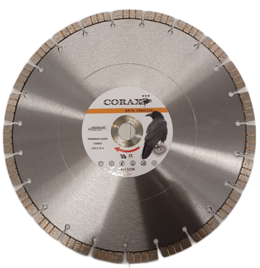Corax Prémium Laser Turbo gyémánt vágókorong Ø350x25,4 mm termék fő termékképe