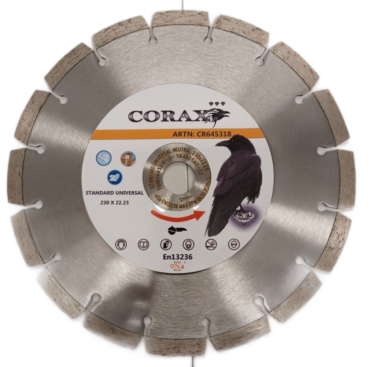 Corax Standard Uni gyémánt vágókorong Ø230x22,23 mm termék fő termékképe