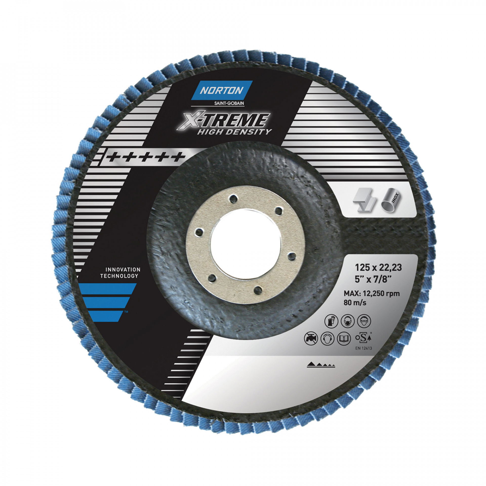 Norton X-Treme HD R828 lamellás csiszolókorong Ø125x22mm P60 termék fő termékképe