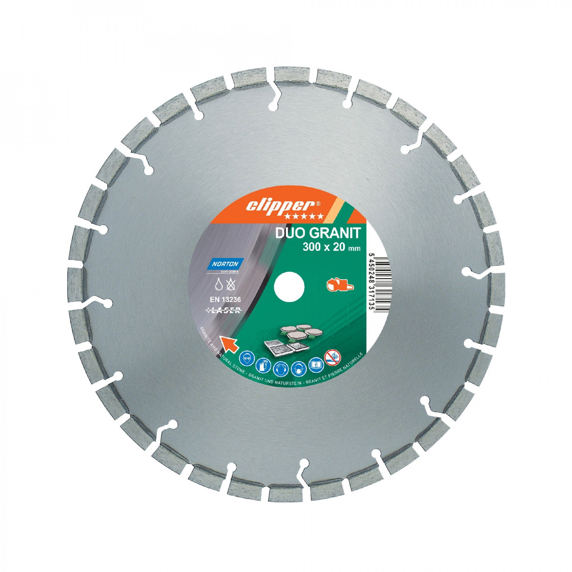 Norton Clipper DUO Granite gyémánt vágókorong Ø300x20 mm termék fő termékképe