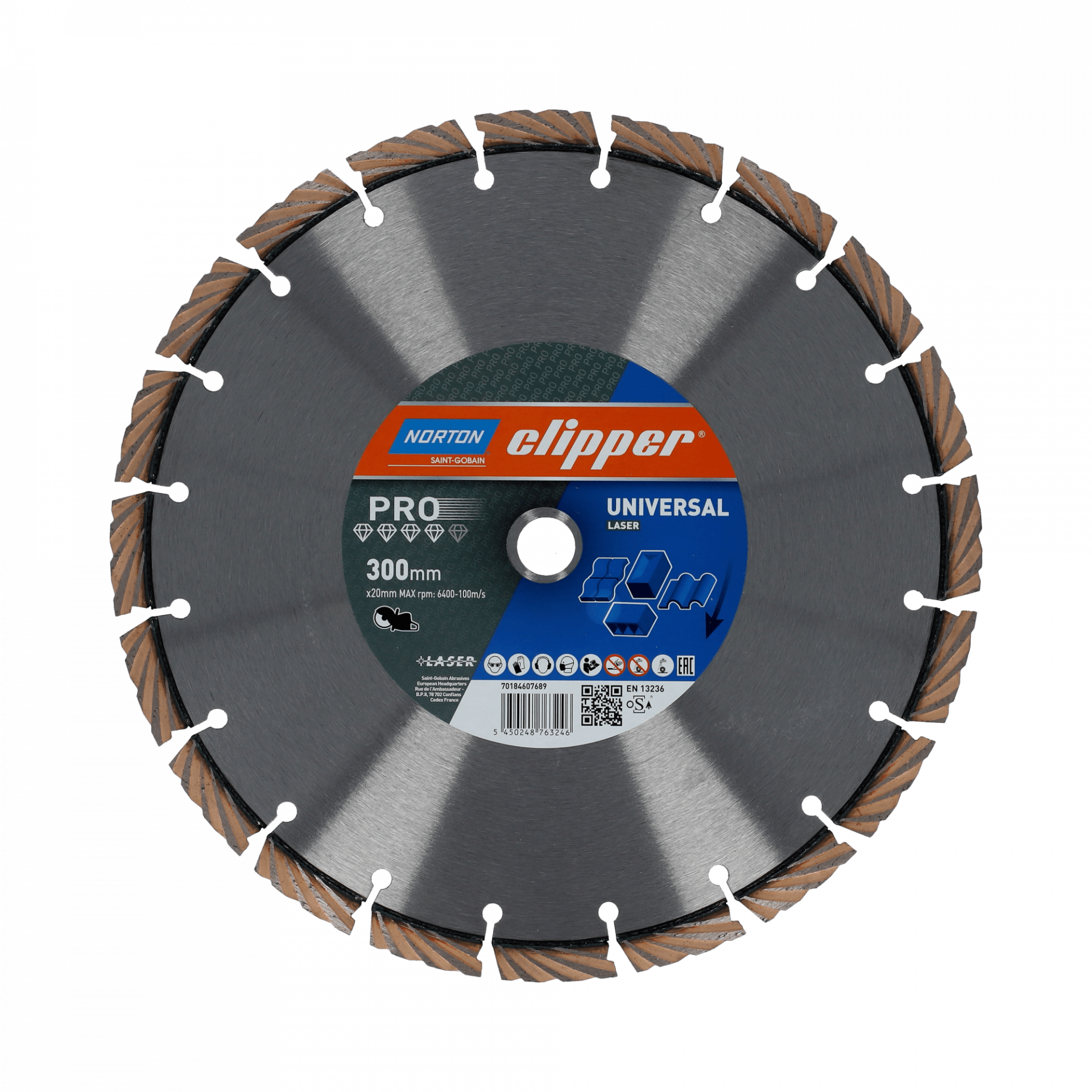 Norton Clipper Pro Universal Laser gyémánt vágókorong Ø300x20 mm termék fő termékképe