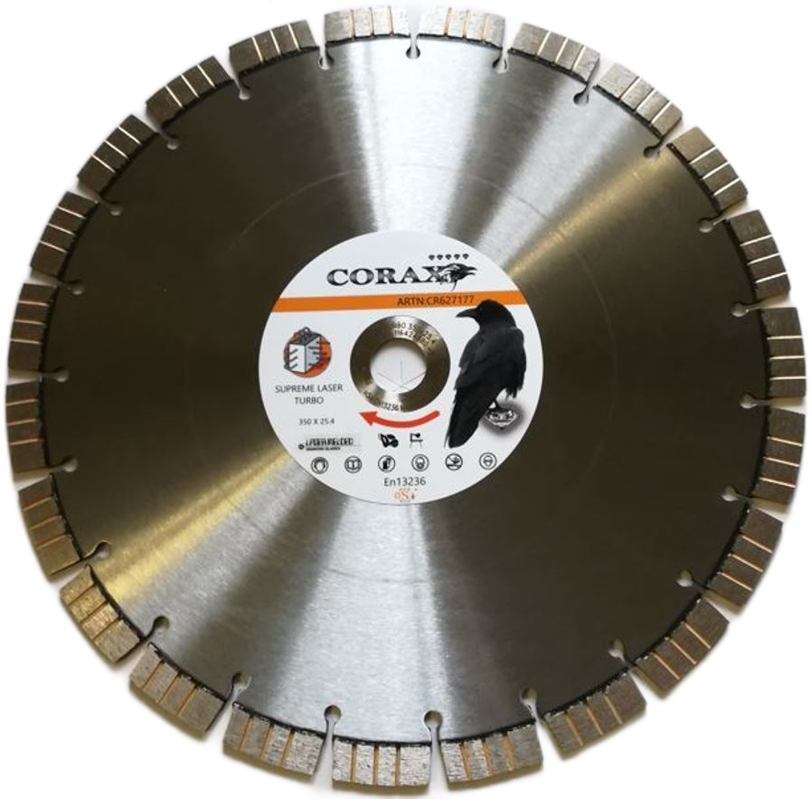 Corax Supreme Laser Turbo gyémánt vágókorong Ø350x25,4 mm termék fő termékképe