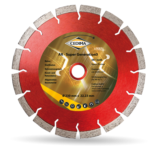 CORAX Cedima Gyémánt Vágókorong AR-Super Generation 3 (Ø 230x2,4x22,23 mm) termék fő termékképe