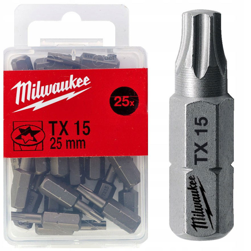 Milwaukee Csavarozó bit , TX 15 25 mm, 25 db/csomag termék fő termékképe