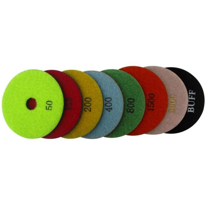 Corax Pro 24007 Gyémánt polírozó korong, száraz Ø125 mm 8 darabos készlet, termék fő termékképe