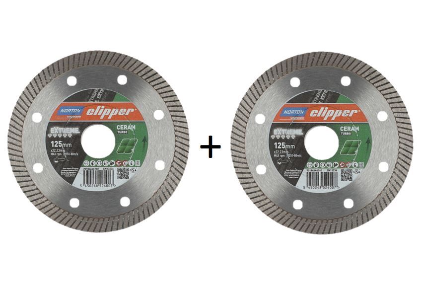 Norton Clipper Extreme Ceramic Turbo Set gyémánt vágókorong Ø125x22,23 mm, 2 db/csomag termék fő termékképe