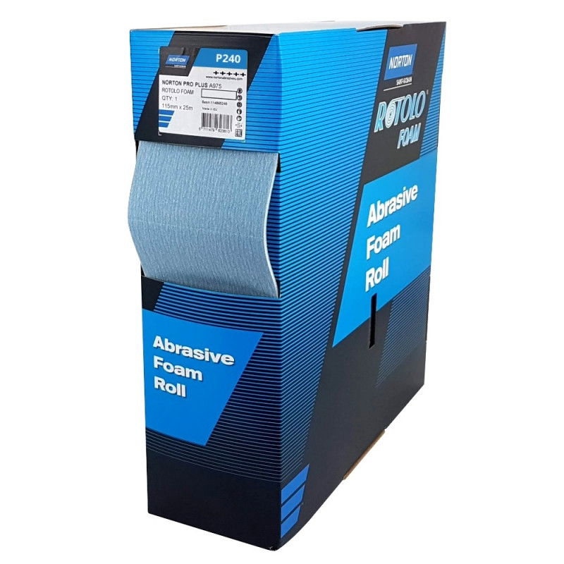 Norton Rotolo Foam Pro Plus A975 csiszolótekercs 115mmx25m P240, 2 db/csomag termék fő termékképe