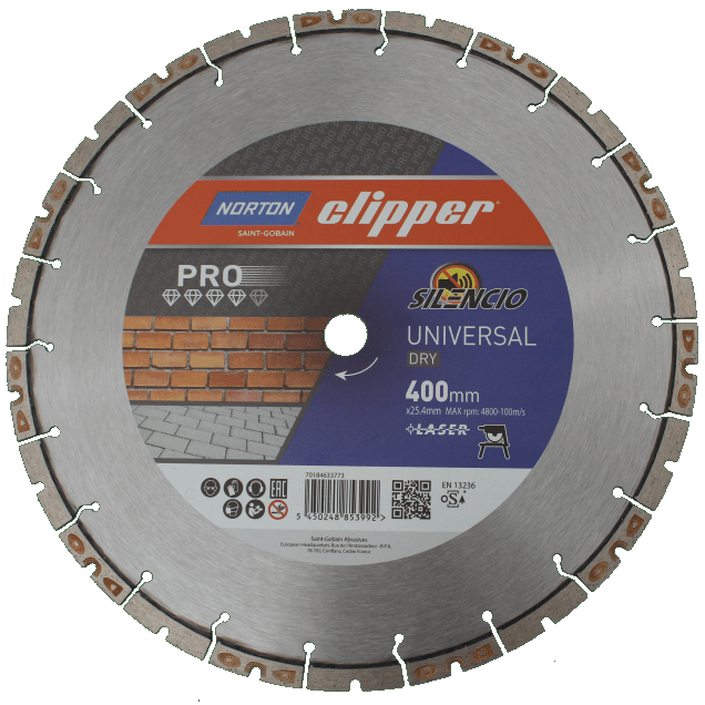 Norton Clipper Pro Universal Silencio DRY gyémánt vágókorong Ø400x25,4 mm termék fő termékképe