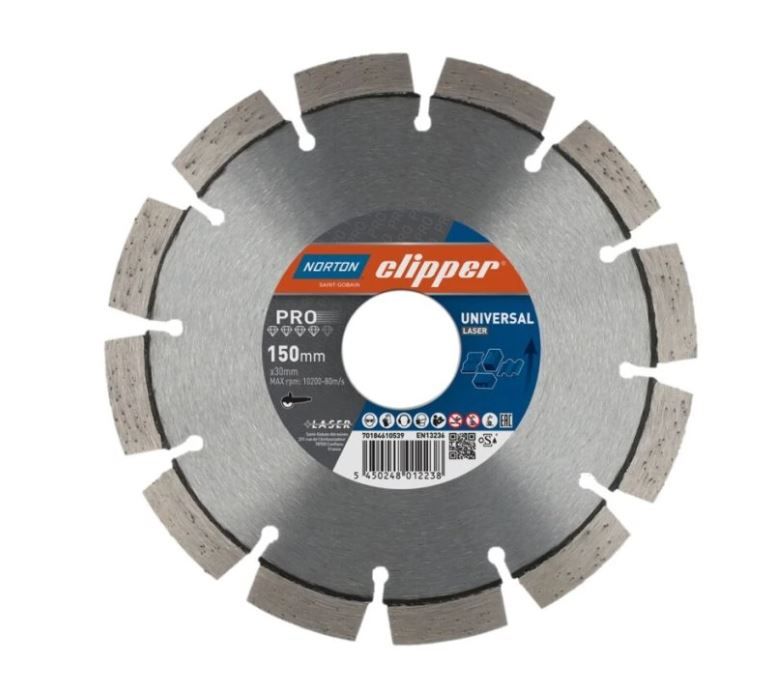 Norton Clipper Pro Universal Laser gyémánt vágókorong Ø150x30  mm termék fő termékképe
