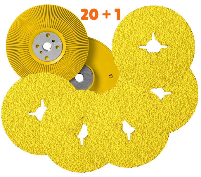 Norton Razorstar® F990S fíbertárcsa készlet Ø125x22 mm P36 20 db + Ø125xM14 felfogó termék fő termékképe