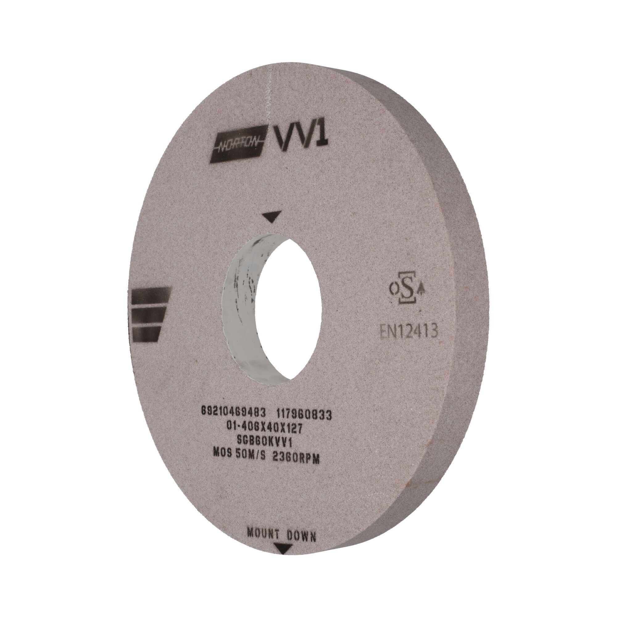Norton Egyenes köszörűkorong Ø406x40x127 mm SGB 60 K VV1 termék fő termékképe