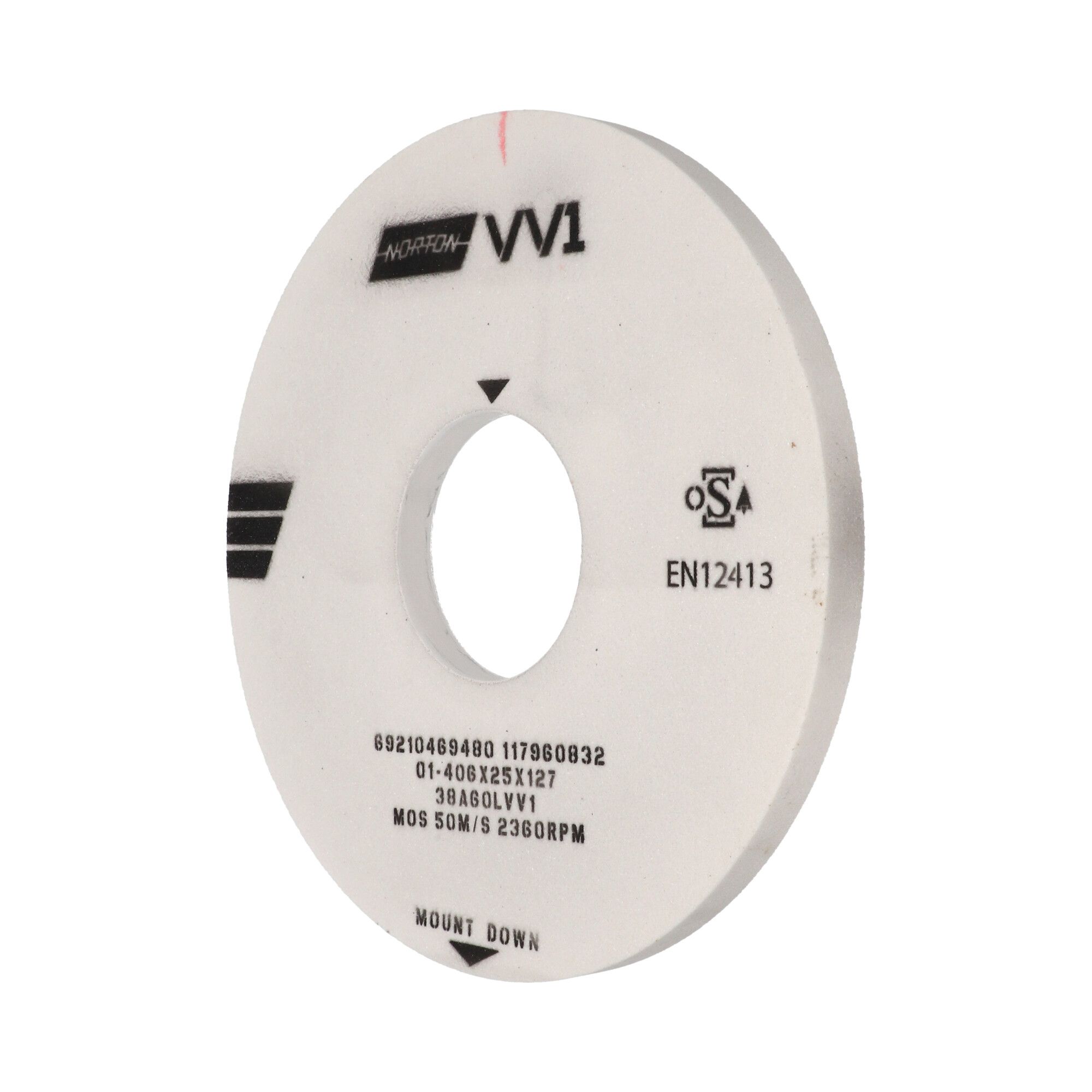 Norton Egyenes köszörűkorong Ø406x25x127 mm 38A 60 L VV1 termék fő termékképe