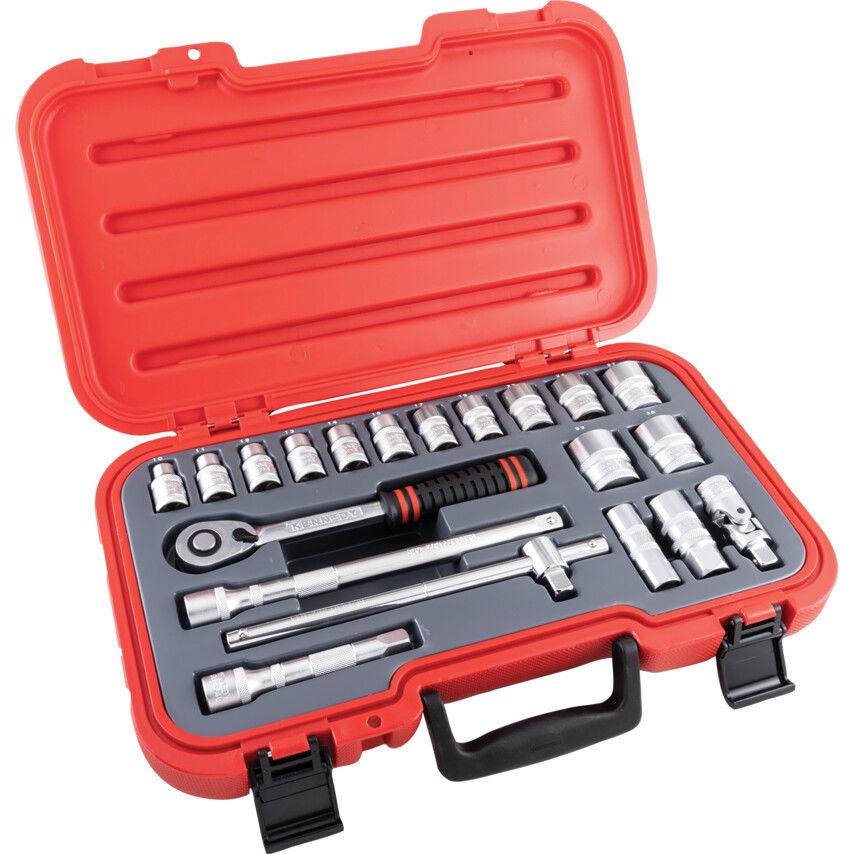 METRIKUS DUGÓKULCS KÉSZLET 1/2" MEGHAJTÓVAL (20 DB-OS) termék fő termékképe