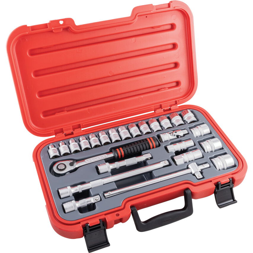 METRIKUS DUGÓKULCS KÉSZLET 1/2" MEGHAJTÓVAL (25 DB-OS) termék fő termékképe