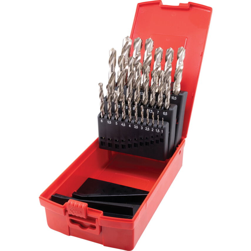 25 DB-OS HSS FÉNYES CSIGAFÚRÓ KÉSZLET 1-13.00MM X 0.5MM termék fő termékképe