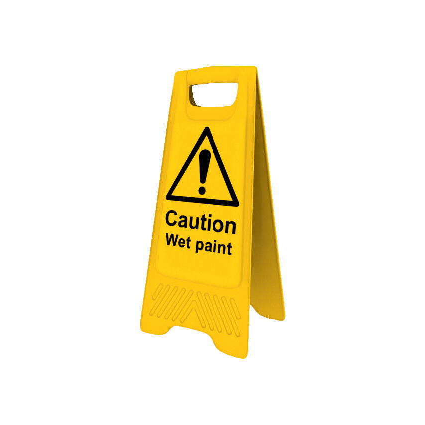 IPARI MEGÁLLÍTÓ TÁBLA ANGOL SZÖVEG:  CAUTION WET PAINT termék fő termékképe