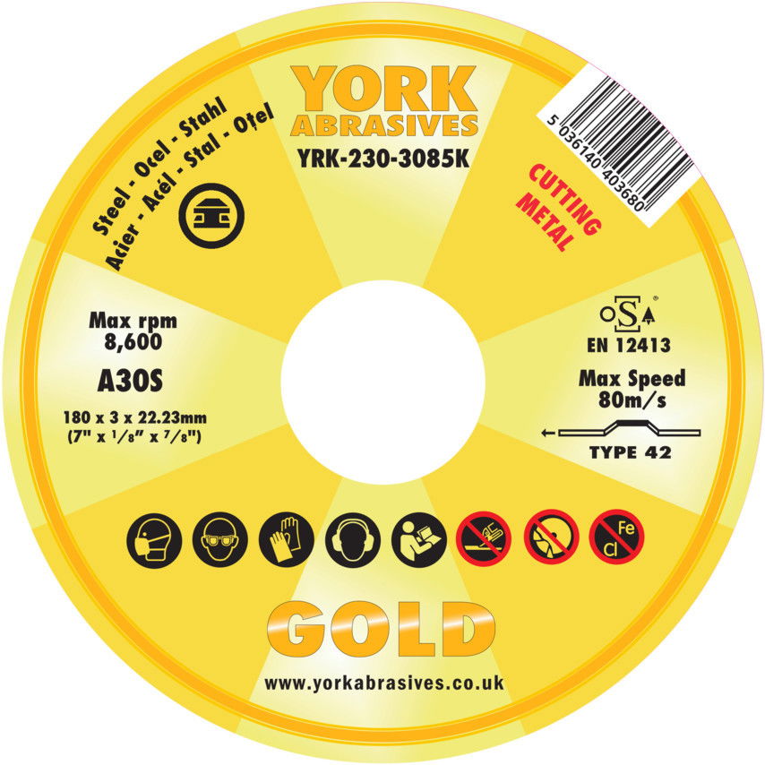 180X3X22.23MM A30S DPC VÁGÓKORONG termék fő termékképe