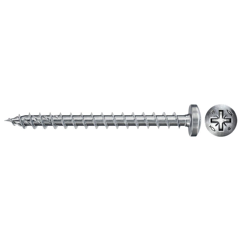 Fischer FPF II PZF 4.0 x 16 BC 200 lencsefejű, kékre horganyzott végigmenetes forgácslapcsavar, PZ behajtással, 200 db/csomag termék fő termékképe