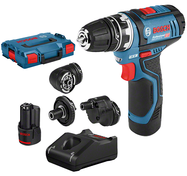 Bosch GSR 12V-15 FC Set akkus fúró-csavarozó (2 x 2.0 Ah Li-ion akkuval) termék fő termékképe