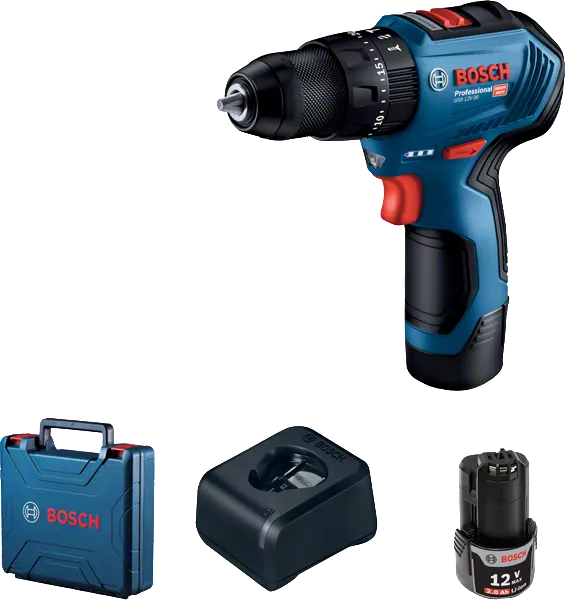 Bosch GSB 12V-30 akkus ütvefúró-csavarozó (2 x 2.0 Ah Li-ion akkuval, kofferben) termék fő termékképe