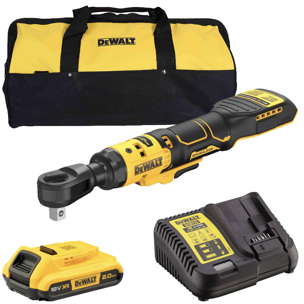 Dewalt DCF512D1 szénkefe nélküli akkumulátoros racsnis csavarkulcs, 1/2" (1 x 2.0 Ah Li-ion akkuval, szövet szerszámtáskában) termék fő termékképe